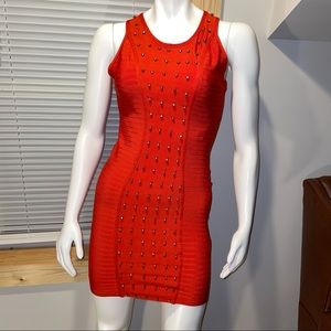Orange mini dress